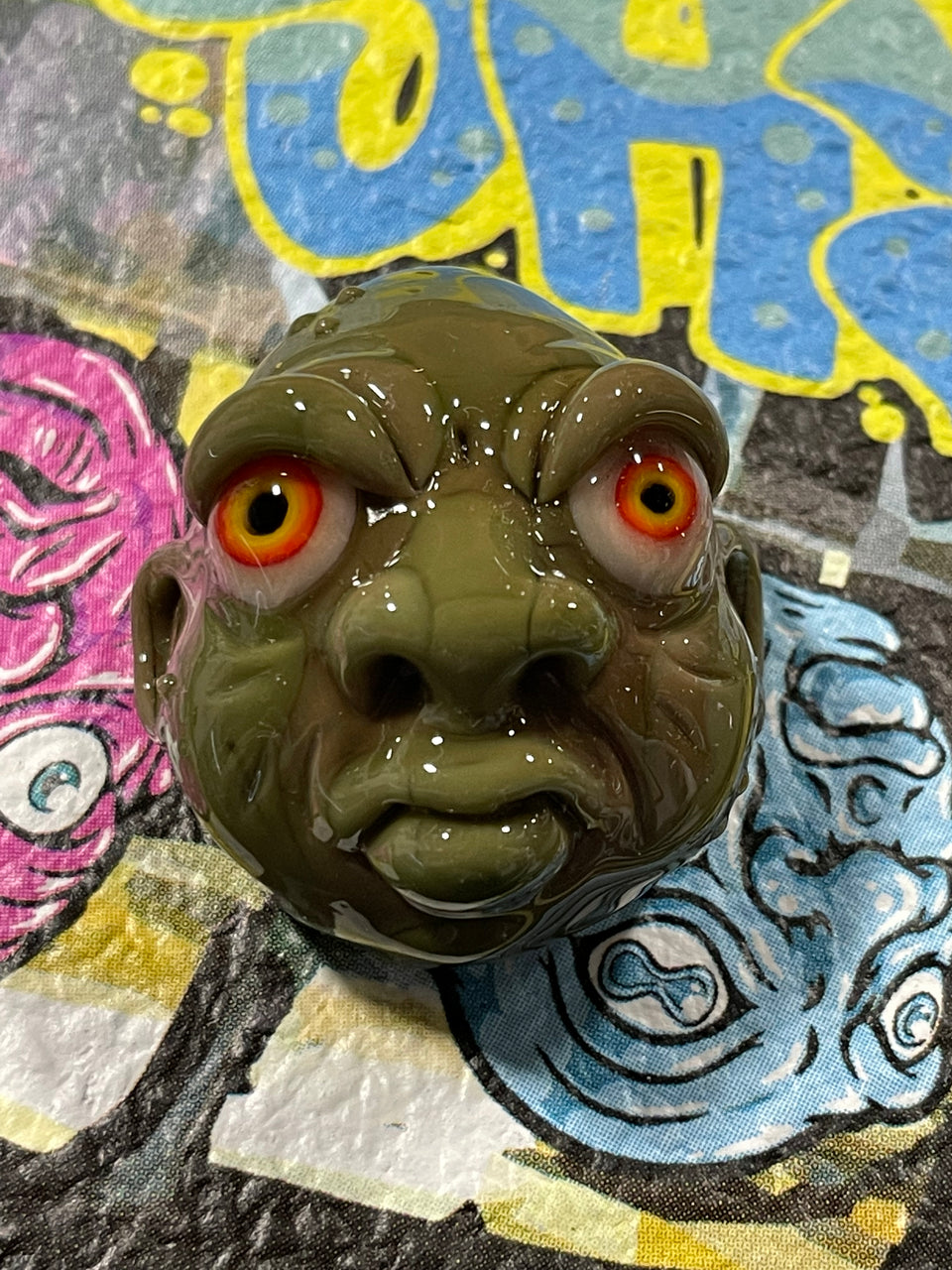 Brown Gunmount Face Pendant