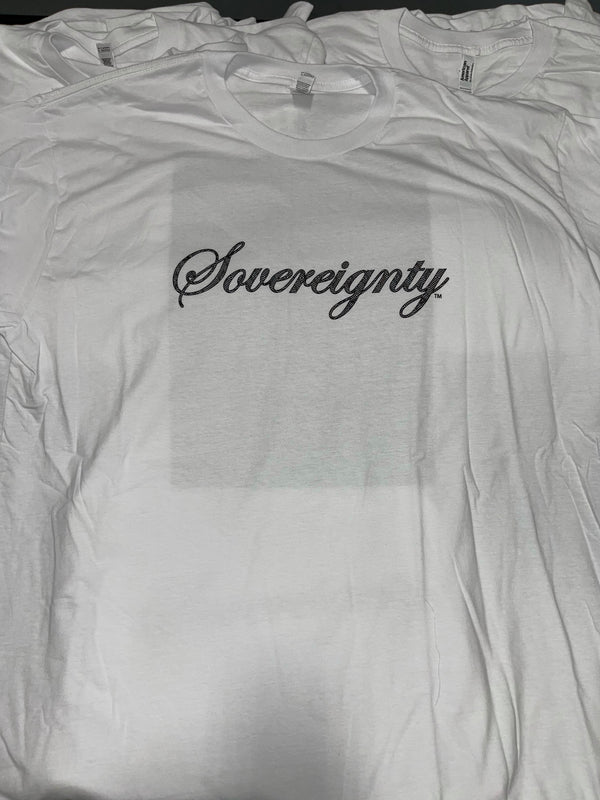 Black on White Sovereignty T-shirts